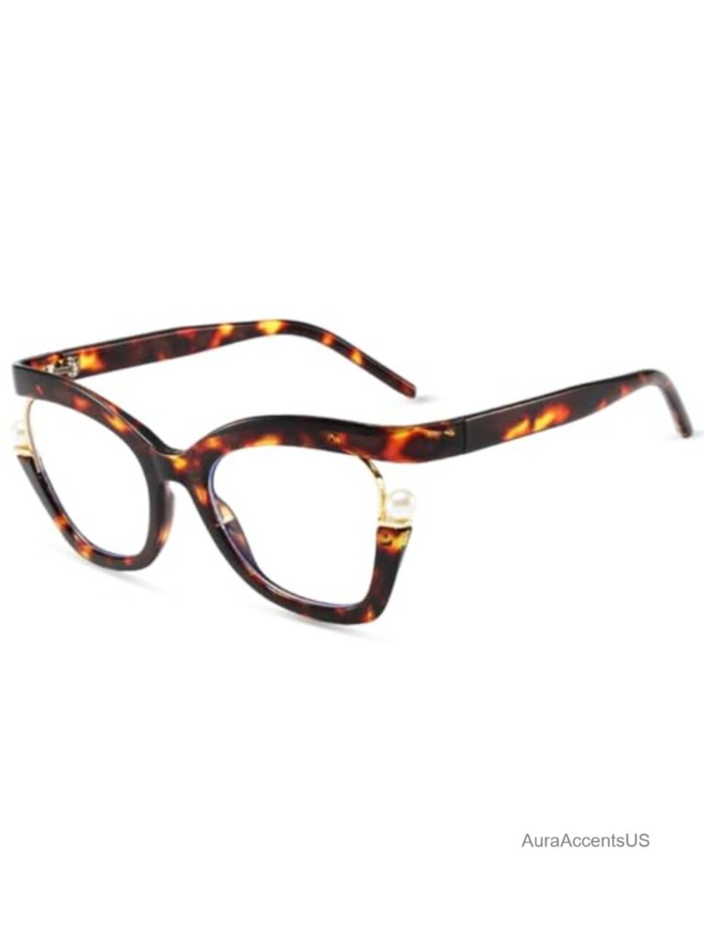 Oversized Cat Eye Reading Glasses Pearl Blue Light Blocking Readers Women